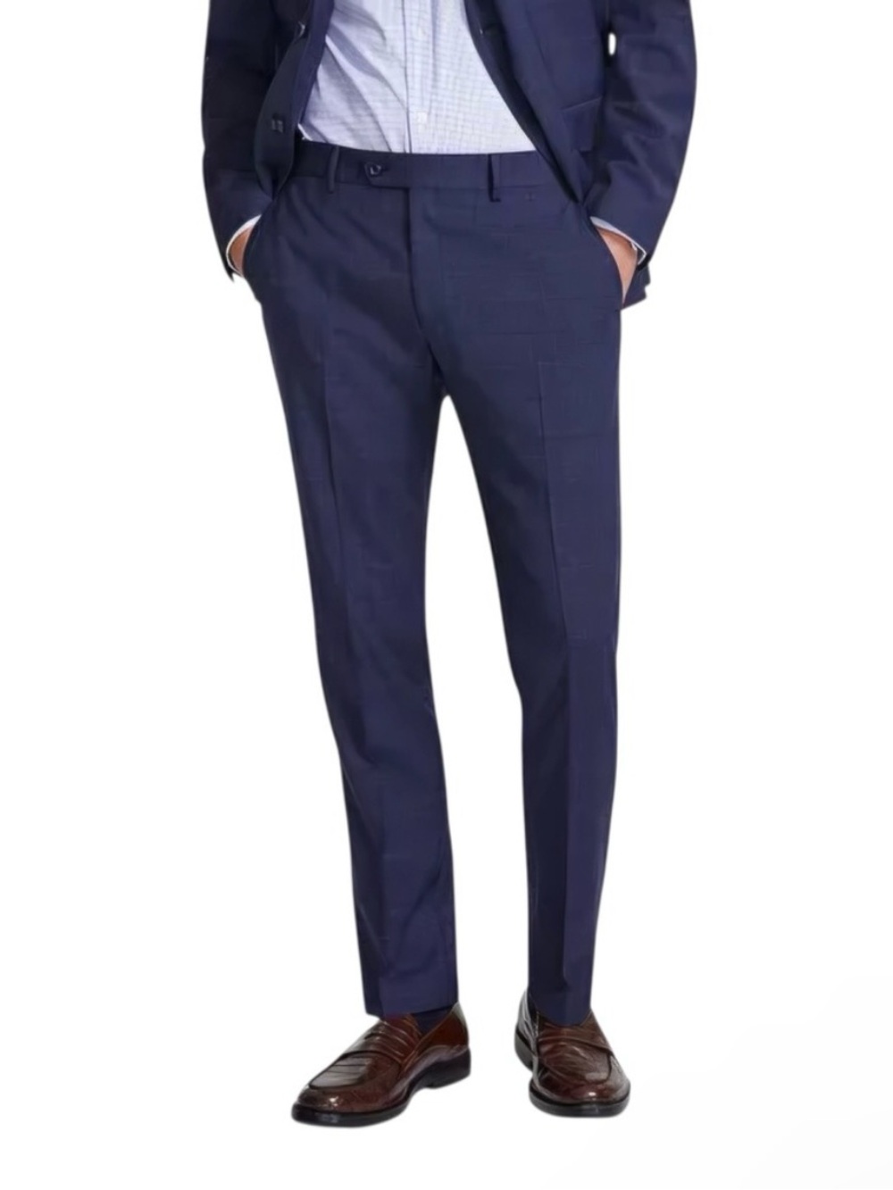 Tommy Hilfiger Modern-Fit Stretch Wool Blend Plaid Suit Pants 30”x32”